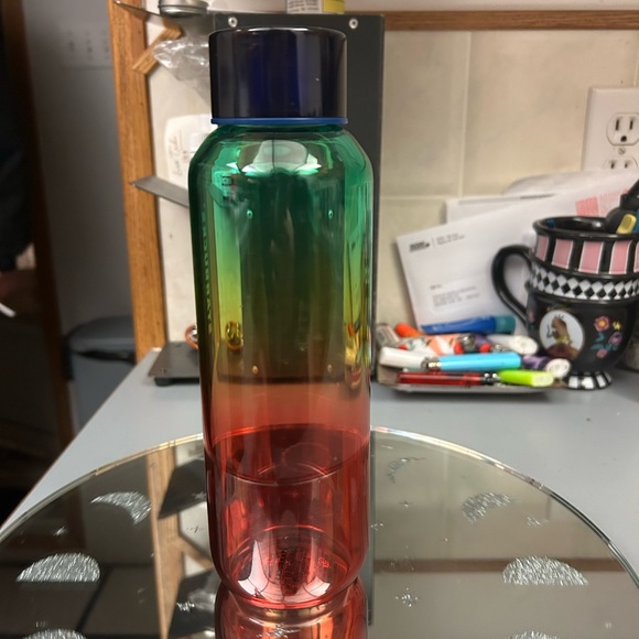 Rainbow Starbucks Glass Water Bottle - Picture 7 of 10
